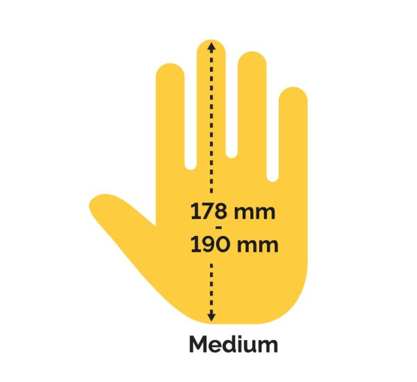 Tamaño de la mano : mediana
